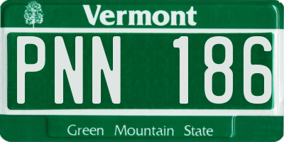 VT license plate PNN186