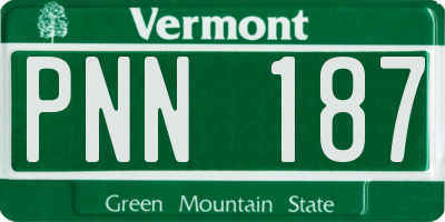 VT license plate PNN187