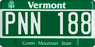 VT license plate PNN188