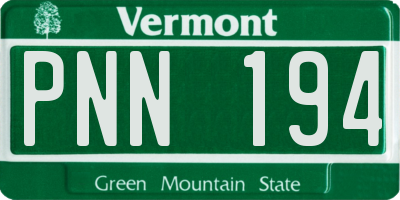 VT license plate PNN194