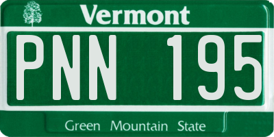 VT license plate PNN195