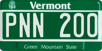 VT license plate PNN200