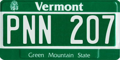 VT license plate PNN207