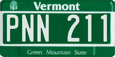 VT license plate PNN211