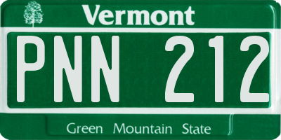 VT license plate PNN212