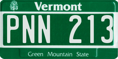 VT license plate PNN213