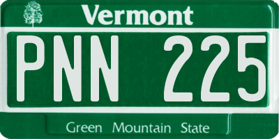 VT license plate PNN225