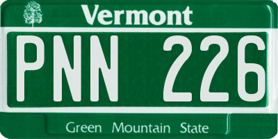 VT license plate PNN226