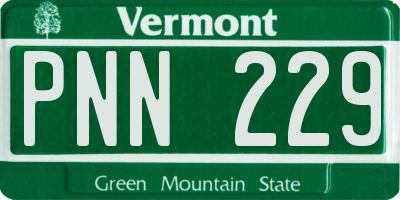 VT license plate PNN229