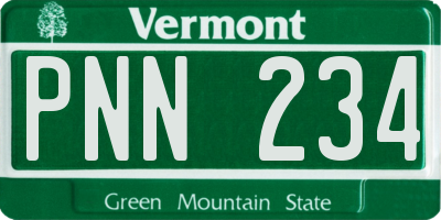 VT license plate PNN234