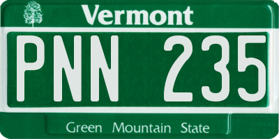 VT license plate PNN235