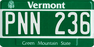VT license plate PNN236