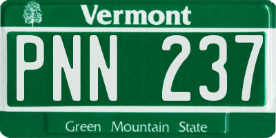 VT license plate PNN237