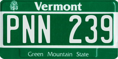 VT license plate PNN239