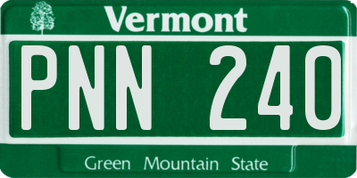 VT license plate PNN240