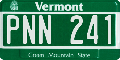 VT license plate PNN241