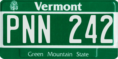 VT license plate PNN242