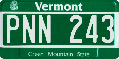 VT license plate PNN243