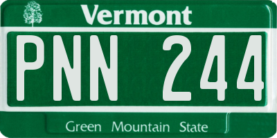 VT license plate PNN244