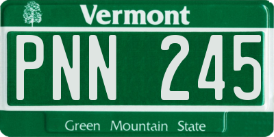 VT license plate PNN245
