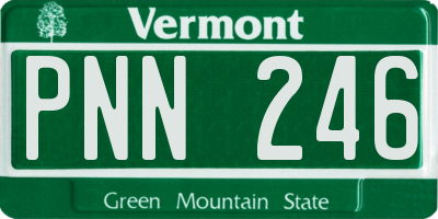 VT license plate PNN246