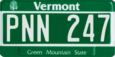 VT license plate PNN247