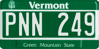 VT license plate PNN249