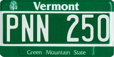 VT license plate PNN250