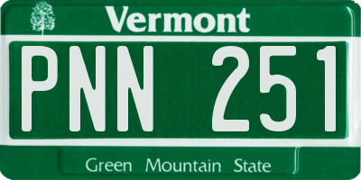 VT license plate PNN251