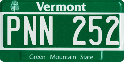 VT license plate PNN252