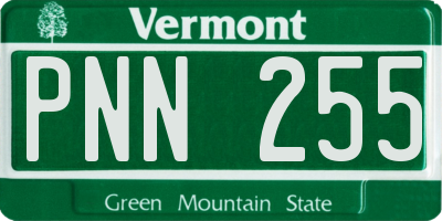 VT license plate PNN255