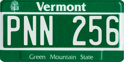 VT license plate PNN256