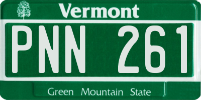 VT license plate PNN261