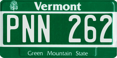 VT license plate PNN262