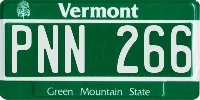 VT license plate PNN266