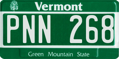VT license plate PNN268