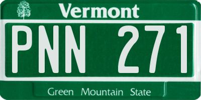 VT license plate PNN271