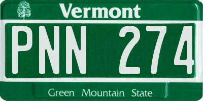 VT license plate PNN274
