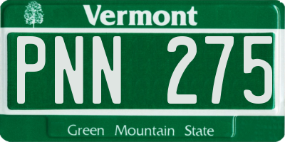 VT license plate PNN275