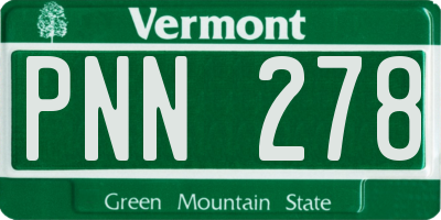 VT license plate PNN278