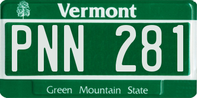 VT license plate PNN281
