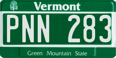 VT license plate PNN283