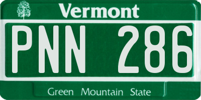 VT license plate PNN286