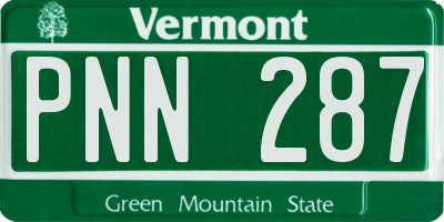 VT license plate PNN287