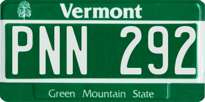 VT license plate PNN292