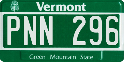 VT license plate PNN296