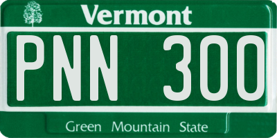 VT license plate PNN300
