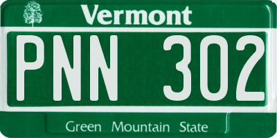 VT license plate PNN302