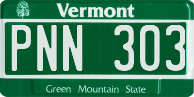 VT license plate PNN303