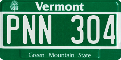 VT license plate PNN304
